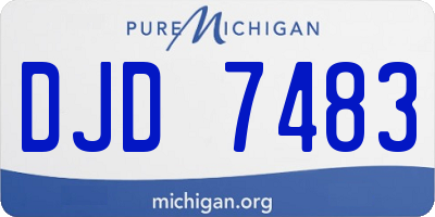 MI license plate DJD7483
