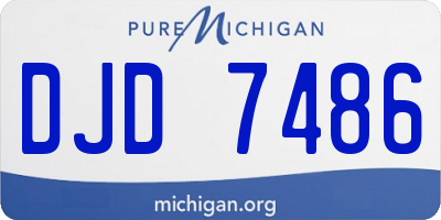 MI license plate DJD7486