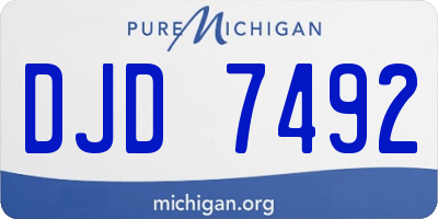 MI license plate DJD7492