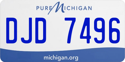 MI license plate DJD7496