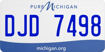 MI license plate DJD7498