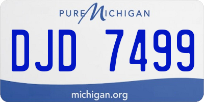 MI license plate DJD7499