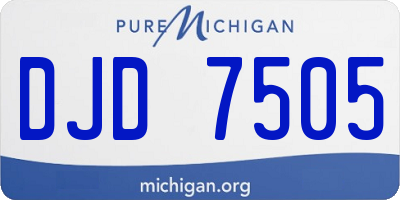 MI license plate DJD7505