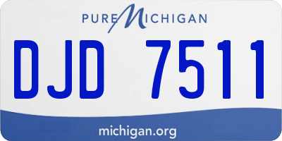 MI license plate DJD7511