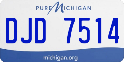 MI license plate DJD7514