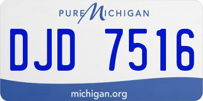 MI license plate DJD7516