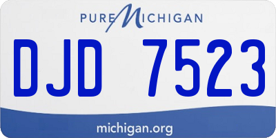 MI license plate DJD7523
