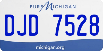 MI license plate DJD7528