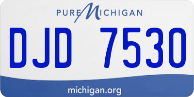 MI license plate DJD7530