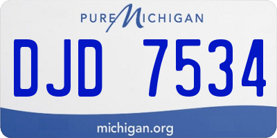 MI license plate DJD7534