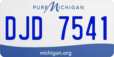 MI license plate DJD7541