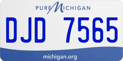 MI license plate DJD7565