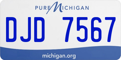 MI license plate DJD7567
