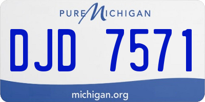 MI license plate DJD7571