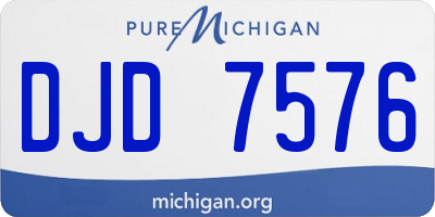 MI license plate DJD7576