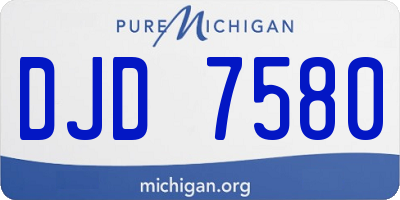 MI license plate DJD7580