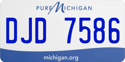 MI license plate DJD7586