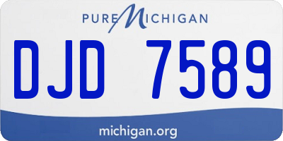 MI license plate DJD7589
