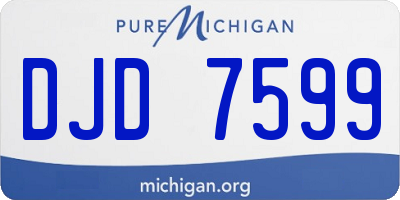 MI license plate DJD7599