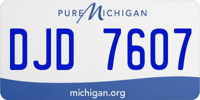 MI license plate DJD7607