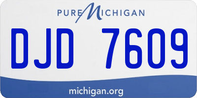 MI license plate DJD7609