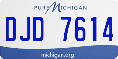 MI license plate DJD7614