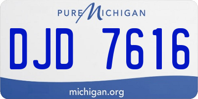MI license plate DJD7616