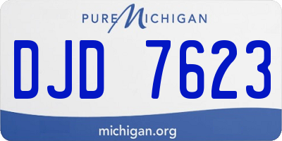 MI license plate DJD7623