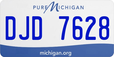 MI license plate DJD7628