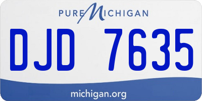 MI license plate DJD7635