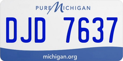 MI license plate DJD7637