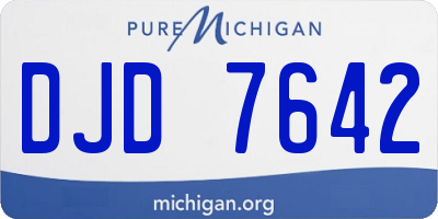 MI license plate DJD7642