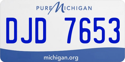 MI license plate DJD7653