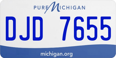 MI license plate DJD7655