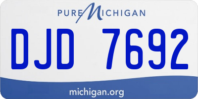 MI license plate DJD7692