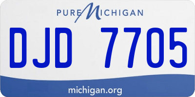 MI license plate DJD7705