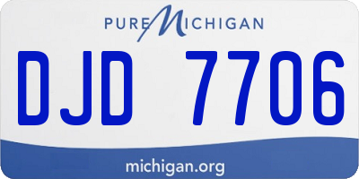 MI license plate DJD7706