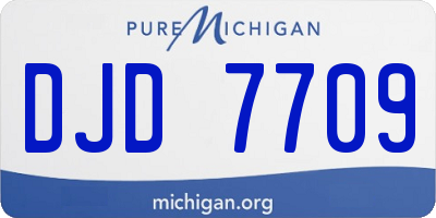 MI license plate DJD7709