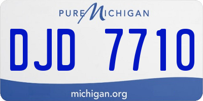MI license plate DJD7710