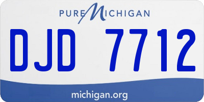 MI license plate DJD7712