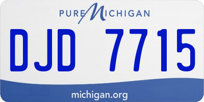 MI license plate DJD7715