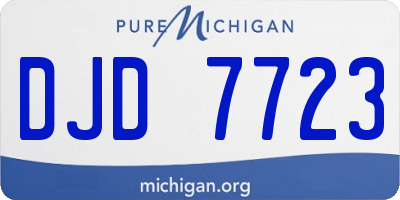 MI license plate DJD7723
