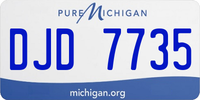 MI license plate DJD7735