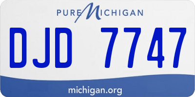 MI license plate DJD7747