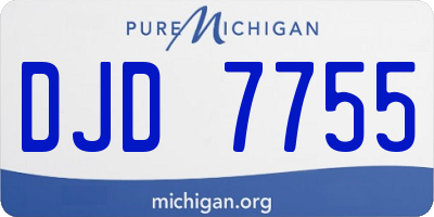 MI license plate DJD7755