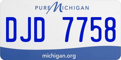 MI license plate DJD7758