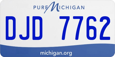 MI license plate DJD7762