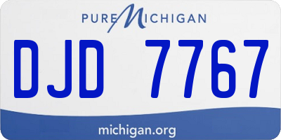 MI license plate DJD7767