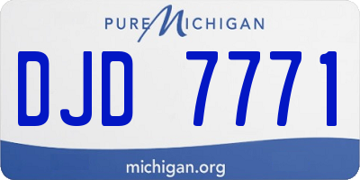 MI license plate DJD7771