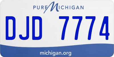 MI license plate DJD7774